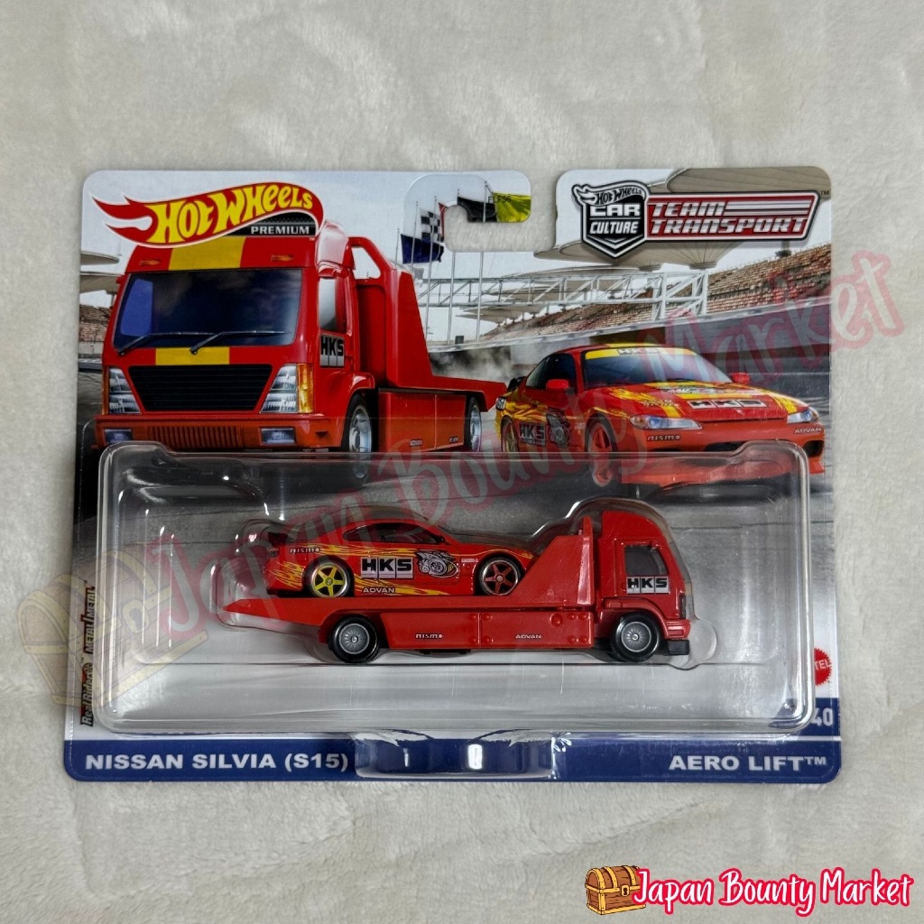 Hot Wheels Premium Team Transport Nissan Silvia S15 HKS Advan Aero Lift Japan