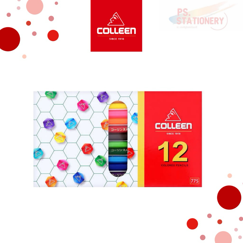 สีไม้คอลลีนหัวเดียว Colleen รุ่น 775 (กล่อง 12 สี)