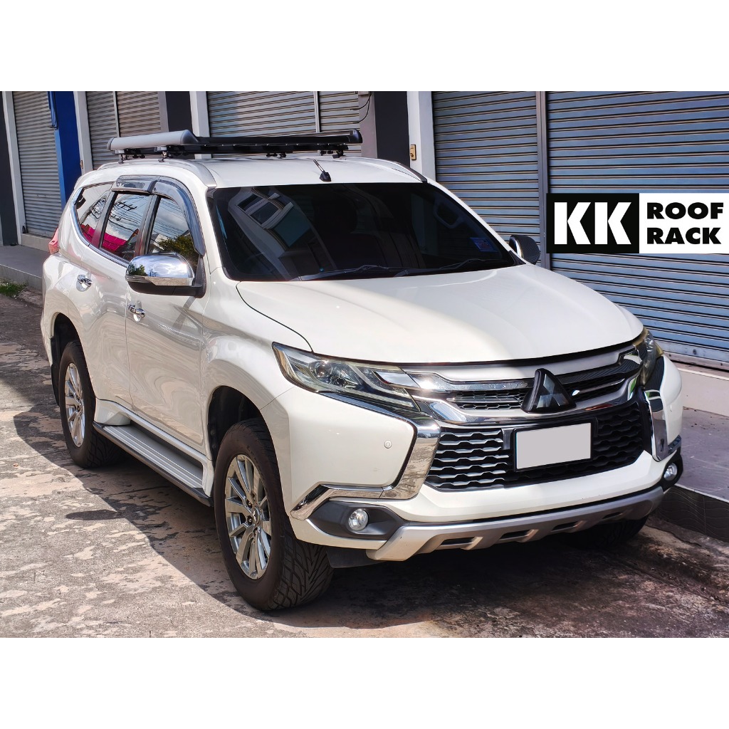 แร็คหลังคา ถาดอลูมิเนียม Mitsubishi new Pajero Sport ของใหม่ ไม่เจาะหลังคา [CR-0L]