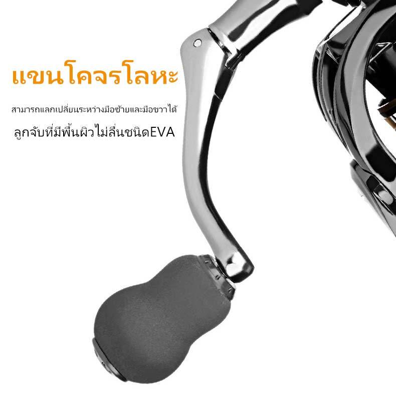 เบ็ดตกปลาครบชุด คันหมุนคาร์บอนไฟเบอร์ ความยาว 1.8 ม./2.1 ม. พร้อมล้อหมุน รอกโลหะ รอกหมุน 5.2:1 อะไหล่แกนม้วนลึกตื้น - รูปที่ 5