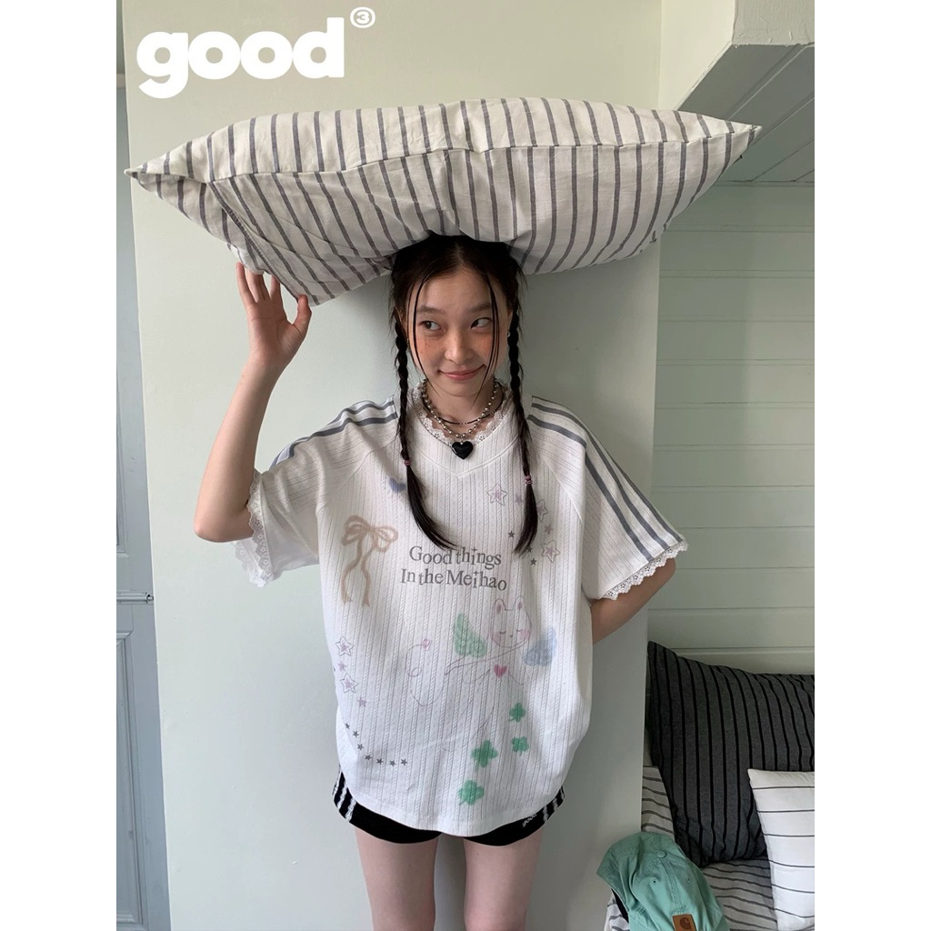 preorder Meihao store เสื้อยืดทรงoversized ใส่แล้วพรางหุ่นด้วย สวยด้วย