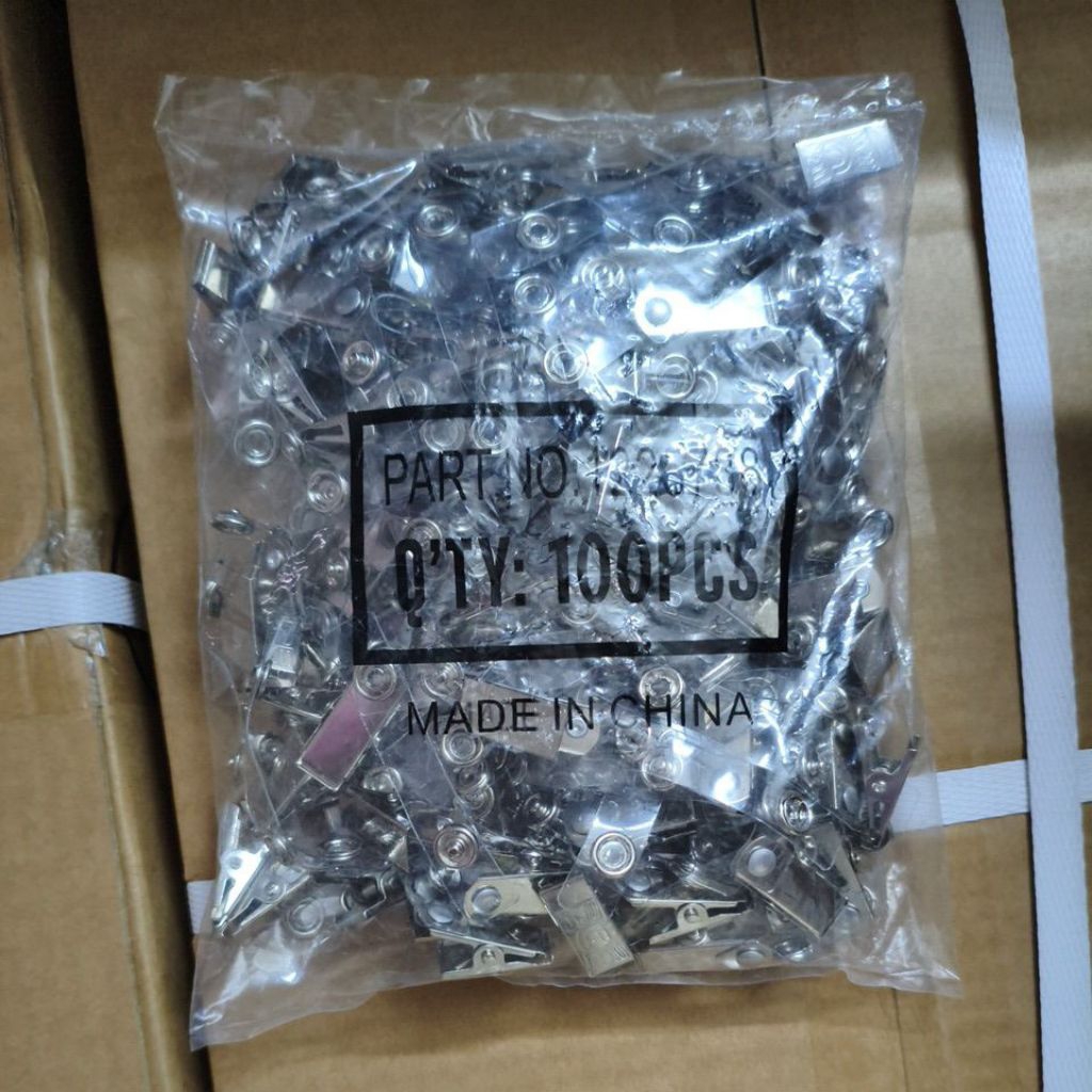 คลิปหนีบบัตรแบบเหล็ก แพ็ค100ตัว
