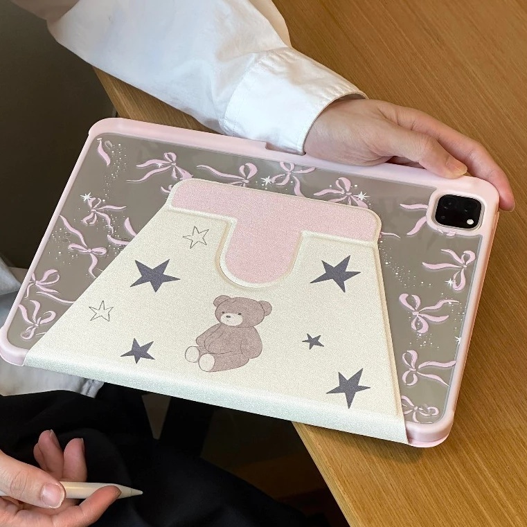 🚚พร้อมส่ง🚚เคส Samsung Galaxy Tab S10+ A9+ S9 FE S10 FE S8 bow-knot S7 FE S9 FE+ A8 มีที่ใส่ปากกา S7+