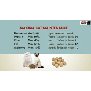 Maxima แม็กซิม่า อาหารแมว 3 กิโลกรัม (แบ่งจากกระสอบ) อาหารแมวเม็ดคุณภาพสูง