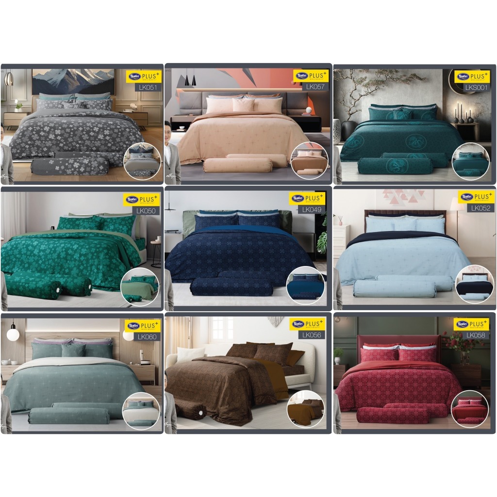 Satin Plus ผ้าปูที่นอนซาติน 6 ฟุต 5 ชิ้น (ไม่รวมผ้าห่ม) รองรับที่นอนหนาถึง 14 นิ้ว