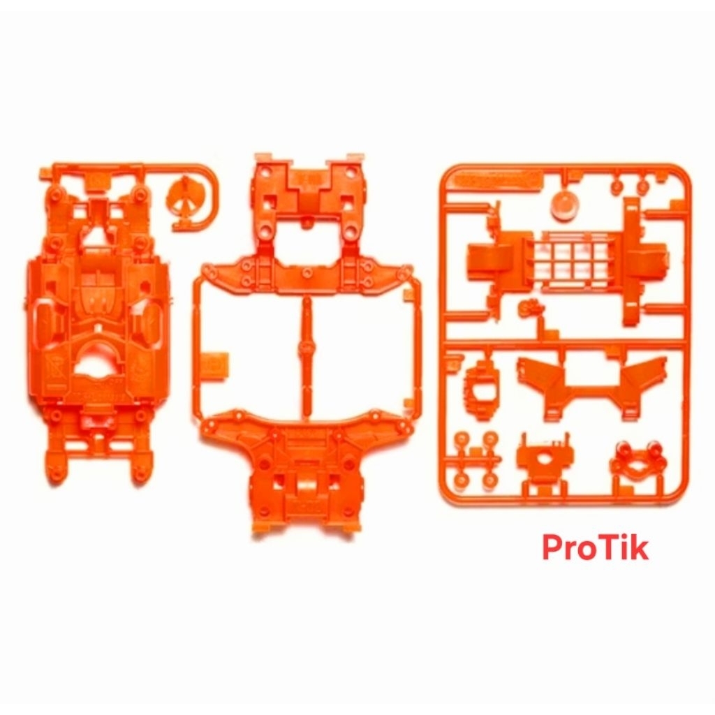 โครง MS. Tamiya 95682 แท้ % MS Chassis Set (Fluorescent Orange) Mini 4wd Station