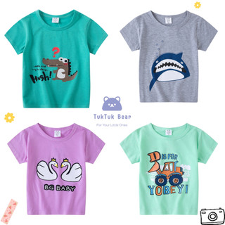 เสื้อแขนสั้นคอกลม เสื้อแขนสั้นพิมพ์ลาย งานสวยจริง ทันสมัย บางเบา