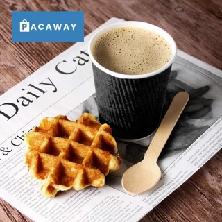 พรีเมี่ยม แก้วกาแฟร้อน แก้วกระดาษ 2 ชั้น สีดำ คุณภาพดีที่สุด ทนความร้อน Ripple Cup