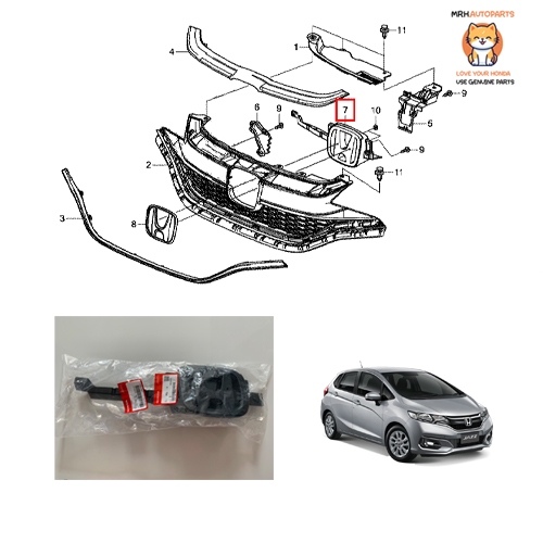 ฐานโลโก้ติดกระจัง Honda Jazz GK 2019-2020 แท้ศูนย์ตรงรุ่น