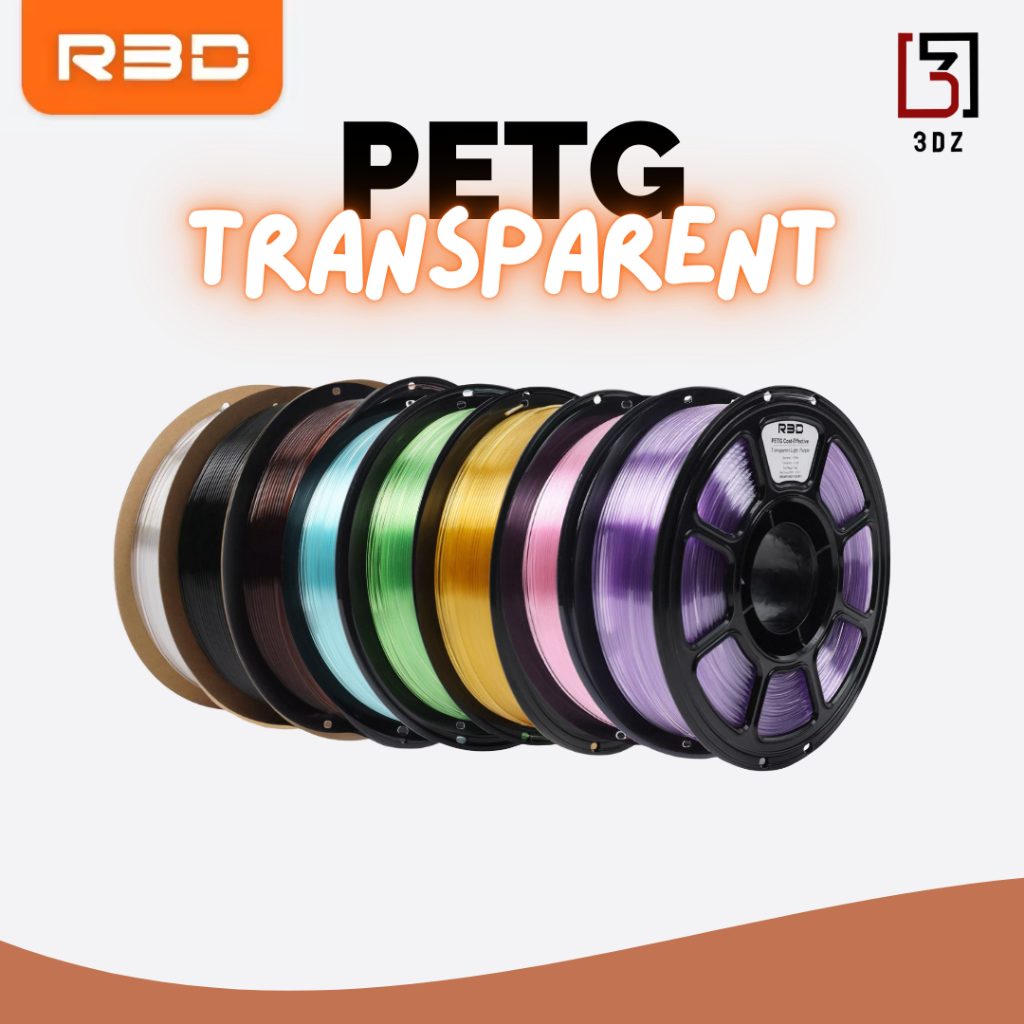 R3D PETG Filament(Transparent) เส้นพลาสติก ขนาด 1.75มม.