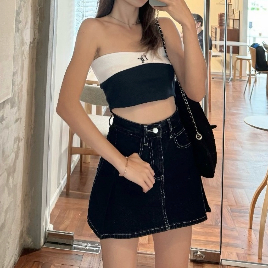 NICHARIS - Jesry denim skirt