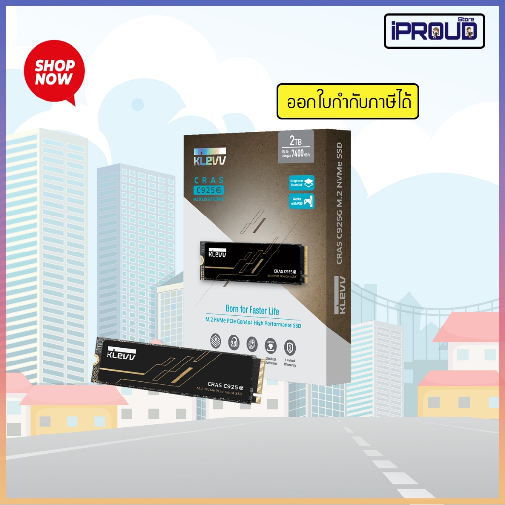 KLEVV CRAS C925G M.2 NVMe PCIe Gen4X4 SSD - 2 TB