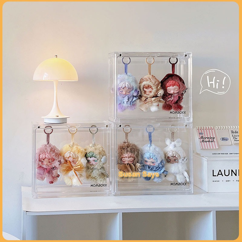 ตู้อะคริลิคห้อยตุ๊กตา ตู้ห้อยlabubu ตู้โชว์ตุ๊กตา แขวนตุ๊กตา ตู้ห้อยplush doll ตู้โชว์