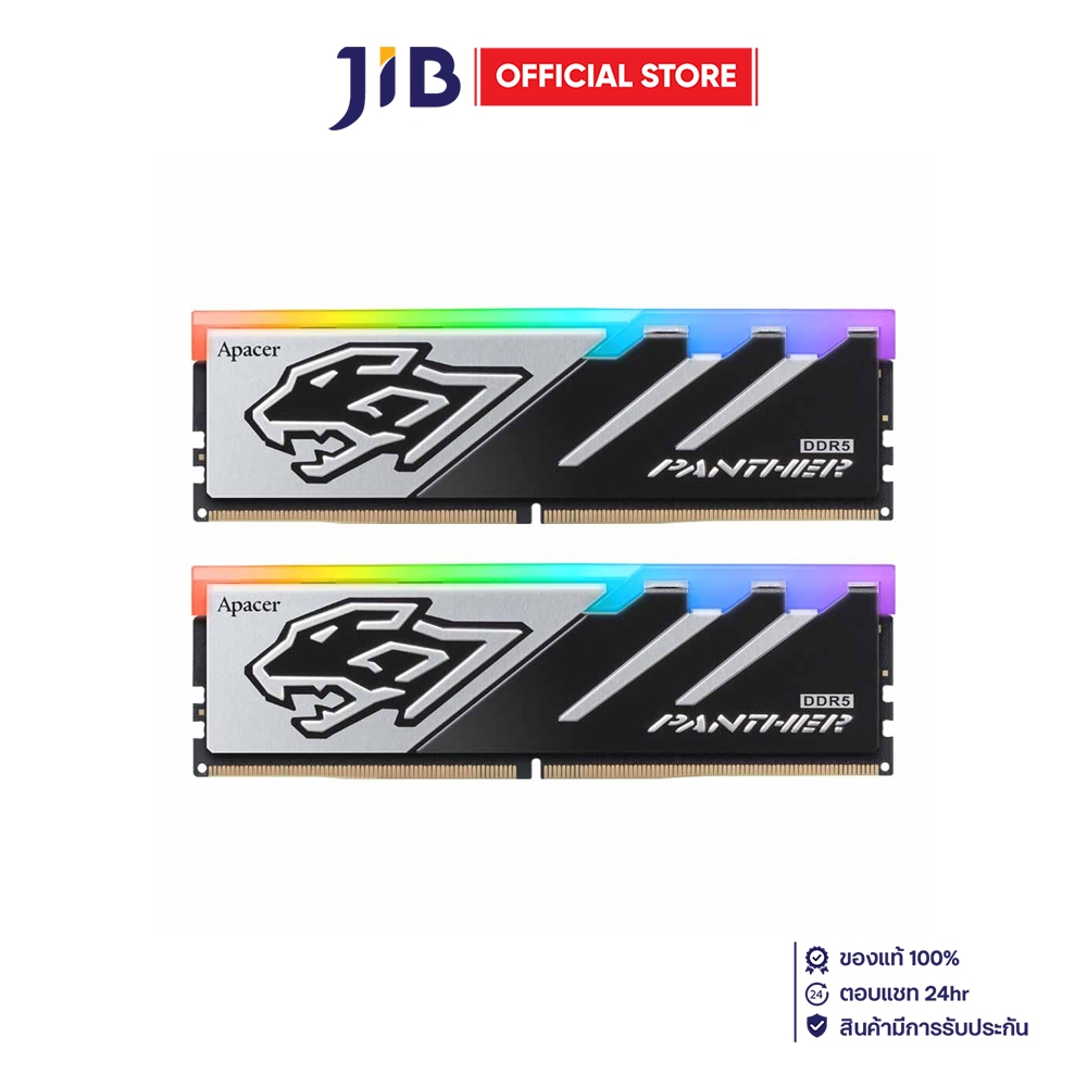 32GB (16GBx2) DDR5 6000MHz RAM (หน่วยความจำ) APACER PANTHER RGB DDR5 (AMD EXPO & INTEL XMP) (BLACK-S