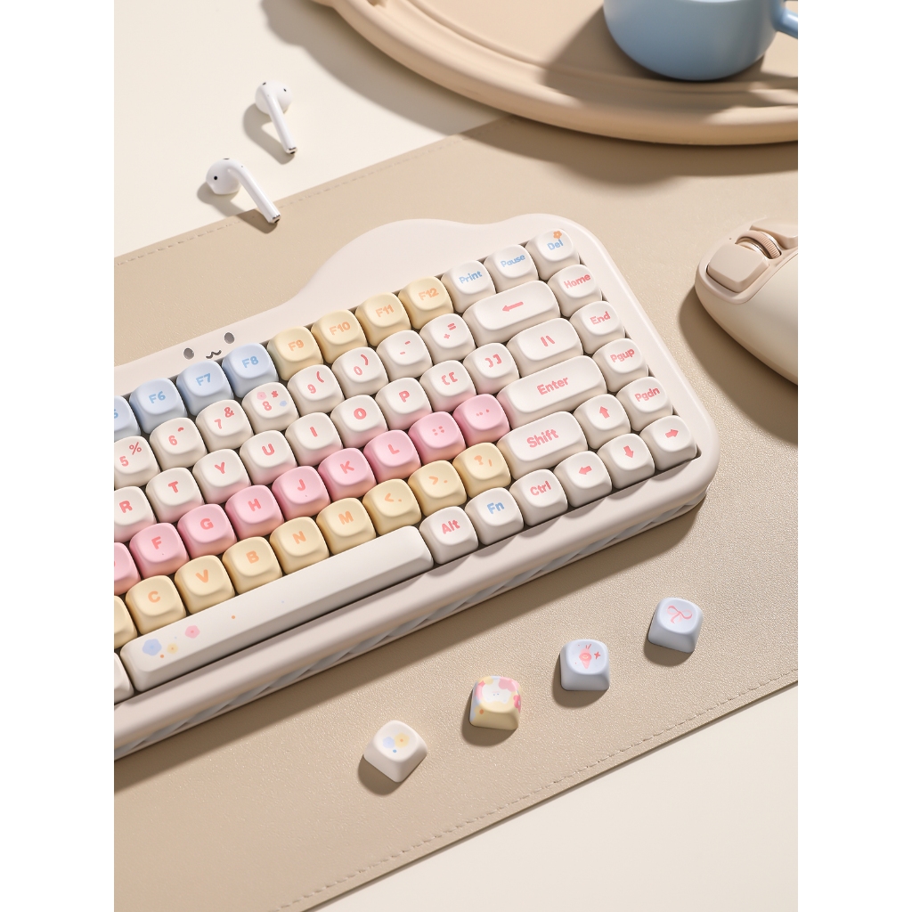 [โค้ดคุ้มลด 20%] YUNZII C75 Cake Meow Keyboard Creamy Mechanical Keyboard คีย์บอร์ดไร้สาย Wireless Bluetooth Custom MOA รูปที่ 4