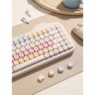 [โค้ดคุ้มลด 20%] YUNZII C75 Cake Meow Keyboard Creamy Mechanical Keyboard คีย์บอร์ดไร้สาย Wireless Bluetooth Custom MOA