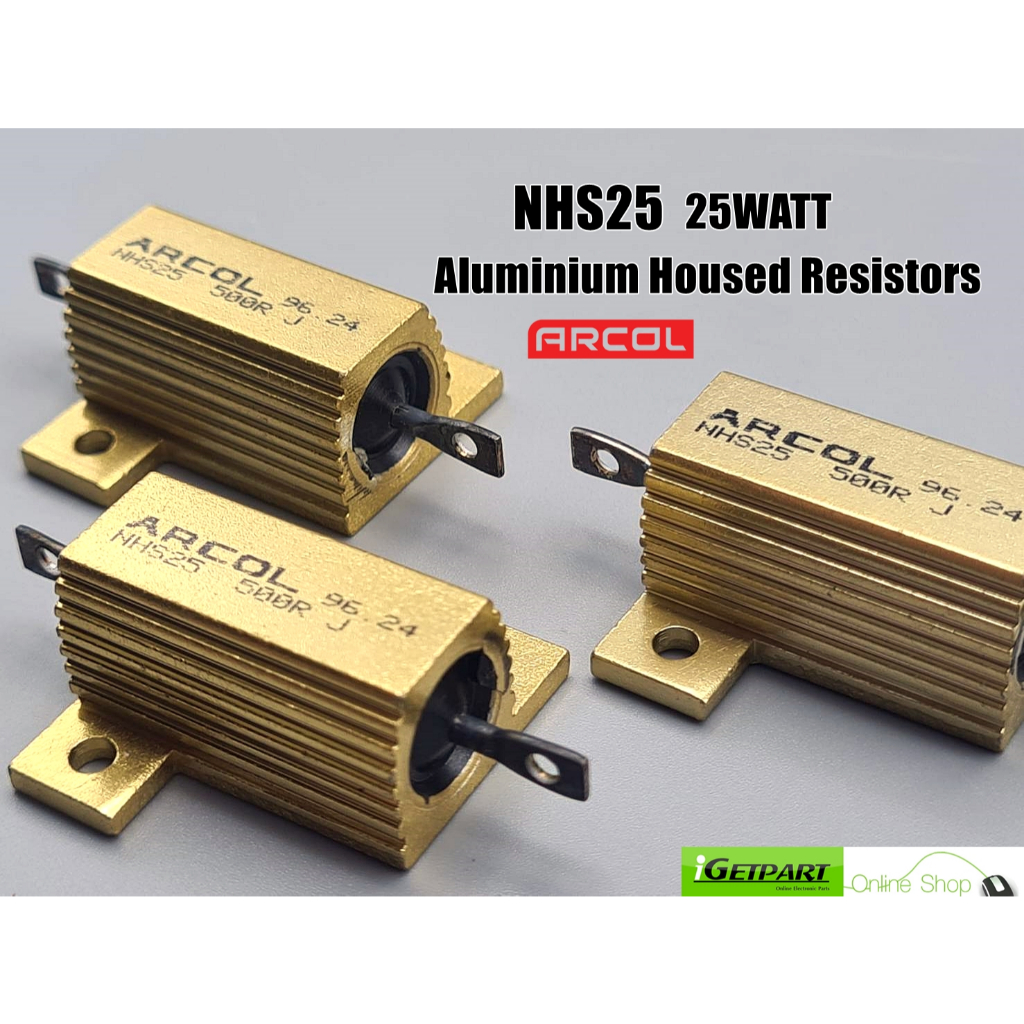 ตัวต้านทาน RESISTOR ALUMINIUM ARCOL NHS25 R04, R048,1R 25WATT