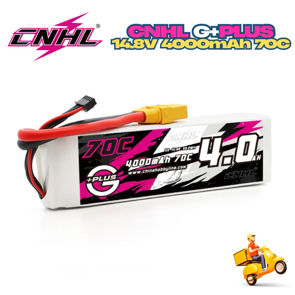 ⭐️CNHL Lipo 4S 14.8V 4000mAh 70C (XT90) แบตคุณภาพ ความจุ C เต็ม แรง!⚡️