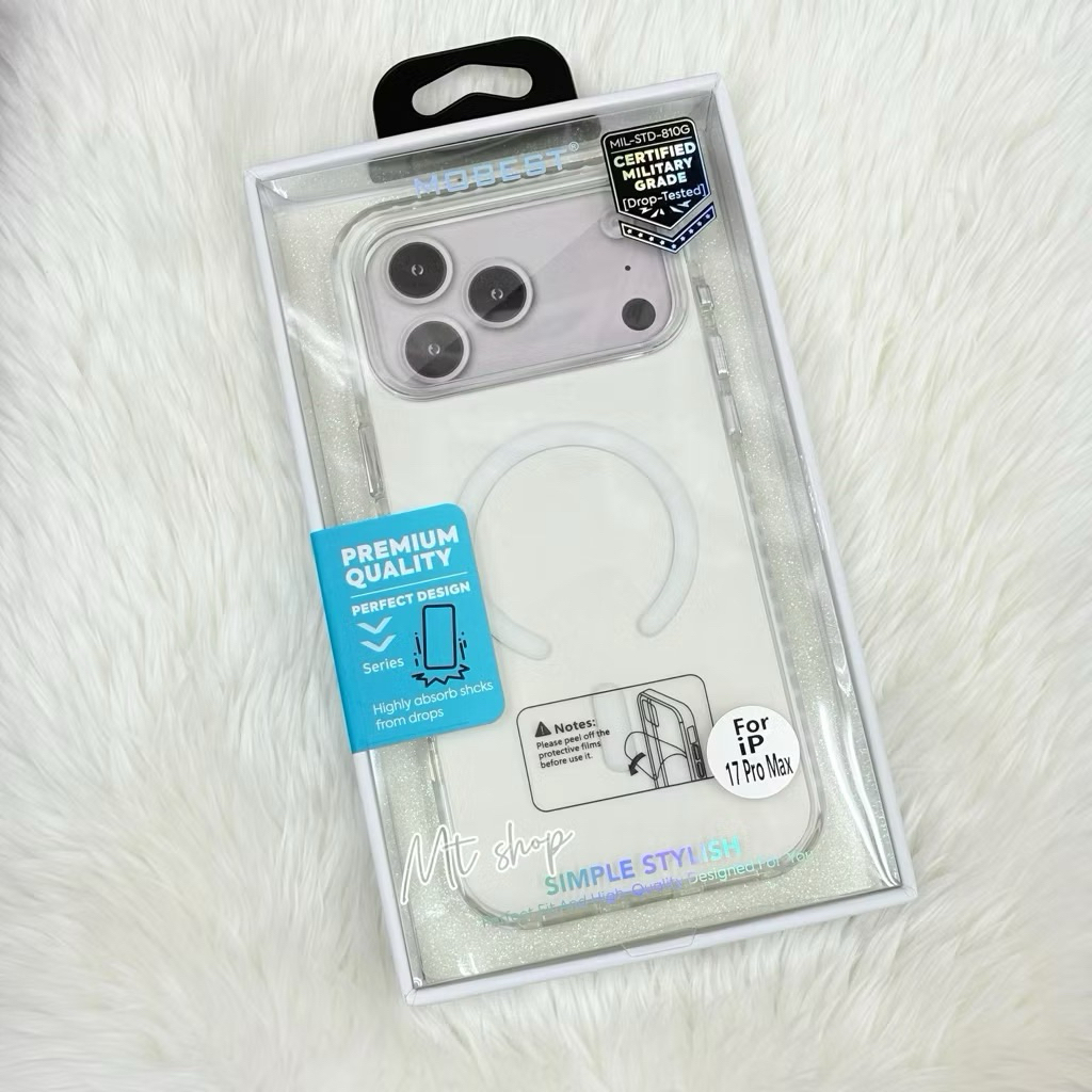 Mobest🎉เคสใส ขอบสี เคสกันกระแทก รองรับการชาร์จไร้สาย สำหรับรุ่น iP 17 17pro 17 pro max