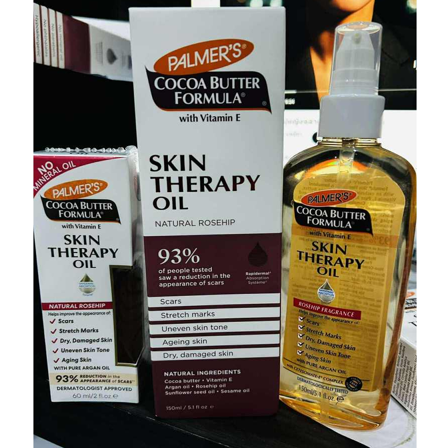 Palmer’s Skin Therapy Oil 60/150 ml. ลดความแห้งกร้าน ป้องกันและลดรอยแตกลาย จางลงภายใน 2 เดือน ปาล์มเมอร์ ออยล์ทาผิว ราคา ถูกที่สุด ดีลบีเคเค