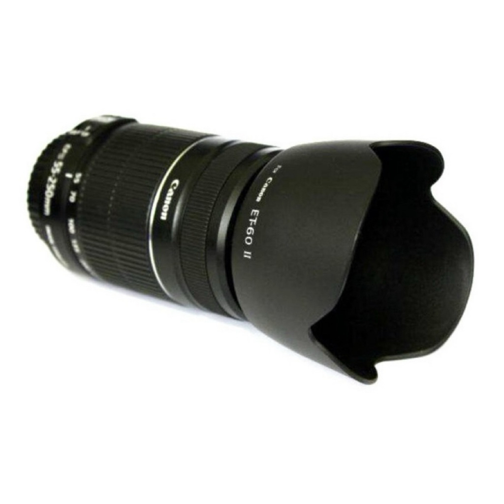 ET-60 Hood for Canon EF 55-250mm IS / IS II เลนส์ฮูด 55-250mm แคนนอน มีให้เลือก 2 แบบ กลม กลีบดอกไม้ ราคา ถูกที่สุด ดีลบีเคเค แกลเลอรีภาพที่ 3