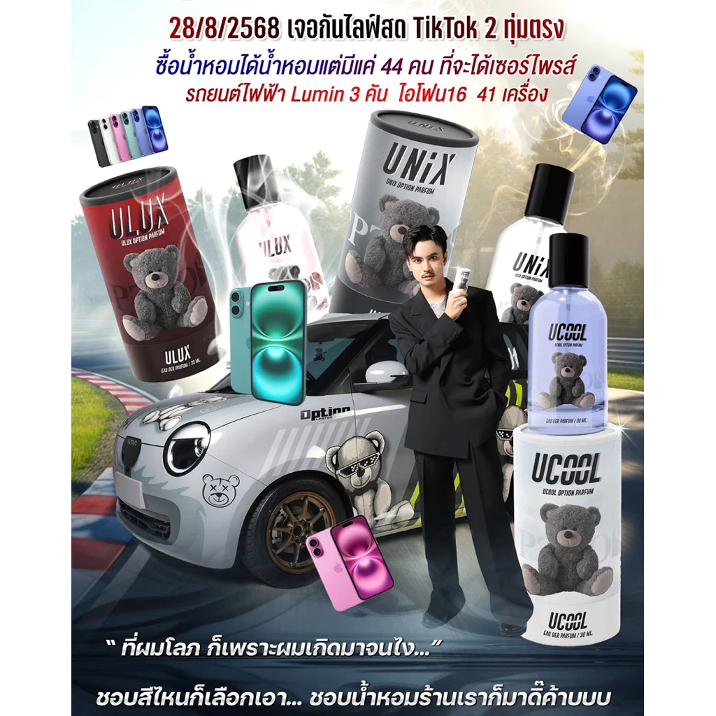 น้ำหอมOption #น้ำหอมหมีOption 3 กลิ่นลุ้นรางวัลฉีดแล้วได้ความฟิน มีเสนห์ #แพ็คเกจเก่า
