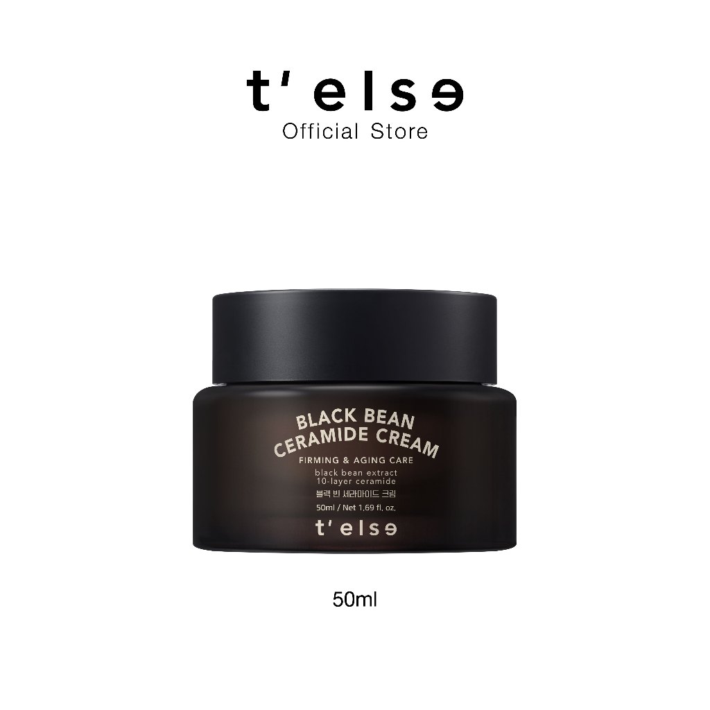 T'else Black Bean Ceramide Cream 50 ml (ผิวนุ่มชุ่มชื้น ผิวตึงกระชับแบบ 3 มิติ)