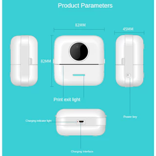 MICOO เครื่องปริ้นพกพา Mini Printer เครื่องปริ้นสติ๊กเกอร์ พิมพ์ที่อยู่ ใบปะหน้าพัสดุ ใบเสร็จ