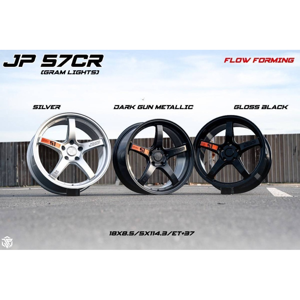 ล้อแม็กซ์ Jp racing  57CR ขอบ18 5/114 ราคาต่อ สี่วง มี 3 สี สวย สปอร์ต อย่างมีสไตล์
