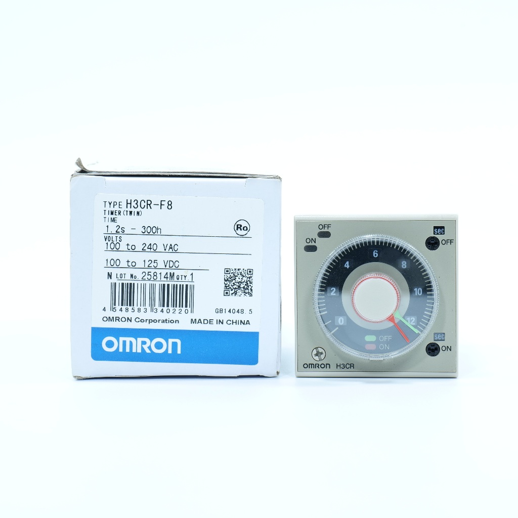 H3CR-F8 OMRON H3CR-F8 100-240VAC/100-125 VDC TIMER Solid State แบบ Twin Timer H3CR