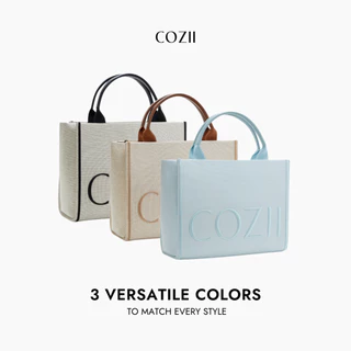 COZII - Malibu Vacation Tote Bag (3 สี) กระเป๋าผ้าแคนวาส พร้อมสายสะพายข้าง