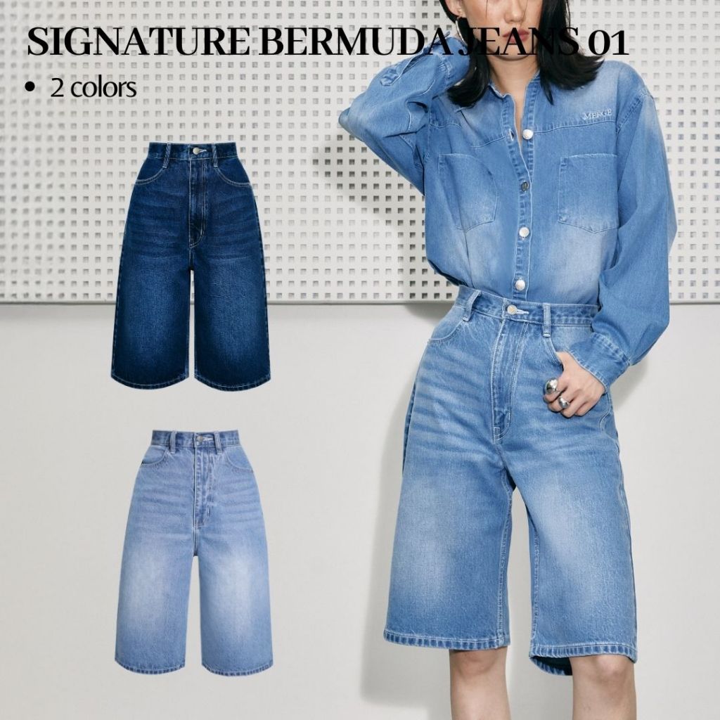 Merge Official - Signature Bermuda Jeans 01 (พร้อมส่ง)