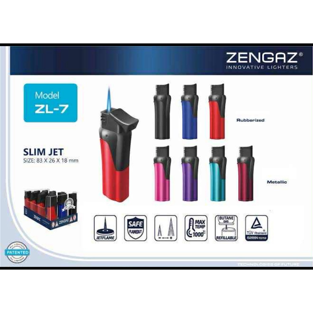 Zengaz ไฟฟู่ คละสี แบบเติมแก๊ส ปร้บไฟได้ (มาใหม่) ขณะส่งไม่มีแก๊สเติมไปให้