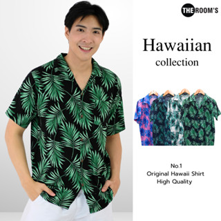 THE ROOM'S - เดอะรูม เสื้อฮาวาย โคตรนุ่ม แขนสั้น ผ้าไหมญี่ปุ…