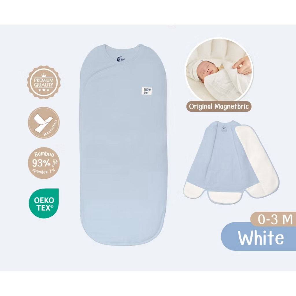ถุงนอนห่อตัวกันสะดุ้ง Snow owl 0-3เดือน ผ้าดูดนุ่มนิ่มมากค่ะ สภาพดี