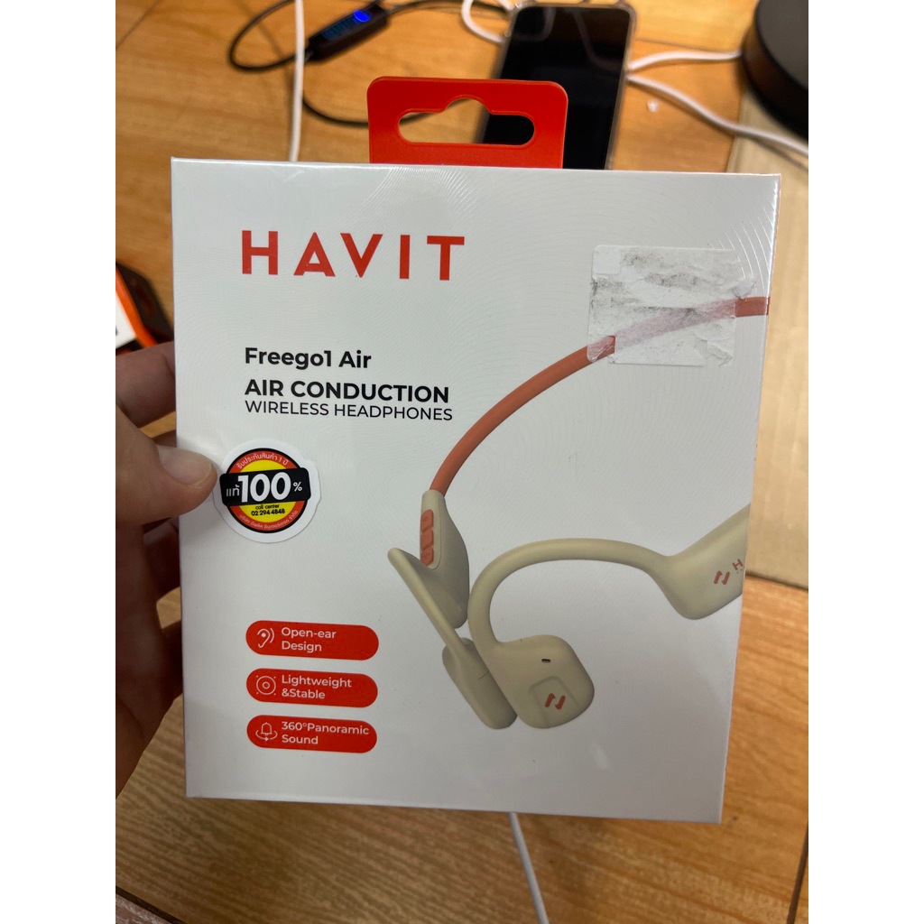 HAVIT OpenRun Freego1 หูฟังคล้องคอ แบบไร้สาย หูฟังที่เหมาะกับทุกกิจกรรม ดีไซน์แบบเปิด