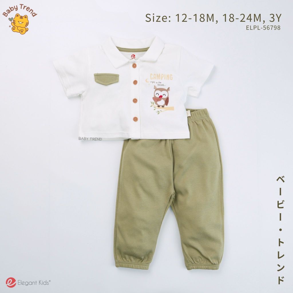 Elegant Kids ชุดเด็กผู้หญิง 12เดือน-3ขวบ ชุดเสื้อแขนสั้นพร้อมกางเกงขายาว ลายแคมปิ้งน่ารัก Collection | Babytrend