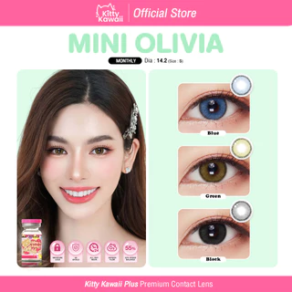 Kitty Kawaii Contact Lens : Mini Olivia Blue / Green / Black - คอนแทคเลนส์คิตตี้ คาวาอิ พัส (VIAL)