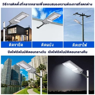 【รับประกัน30ปี】ไฟถนนโซล่าเซลล์ 45000000W โซล่าเซลล์ ไฟโซล่าเซลล์ Solar Light ไฟแสงอาทิตย์ โระบบเซ็นเซอร์ตรวจจับร่างกาย