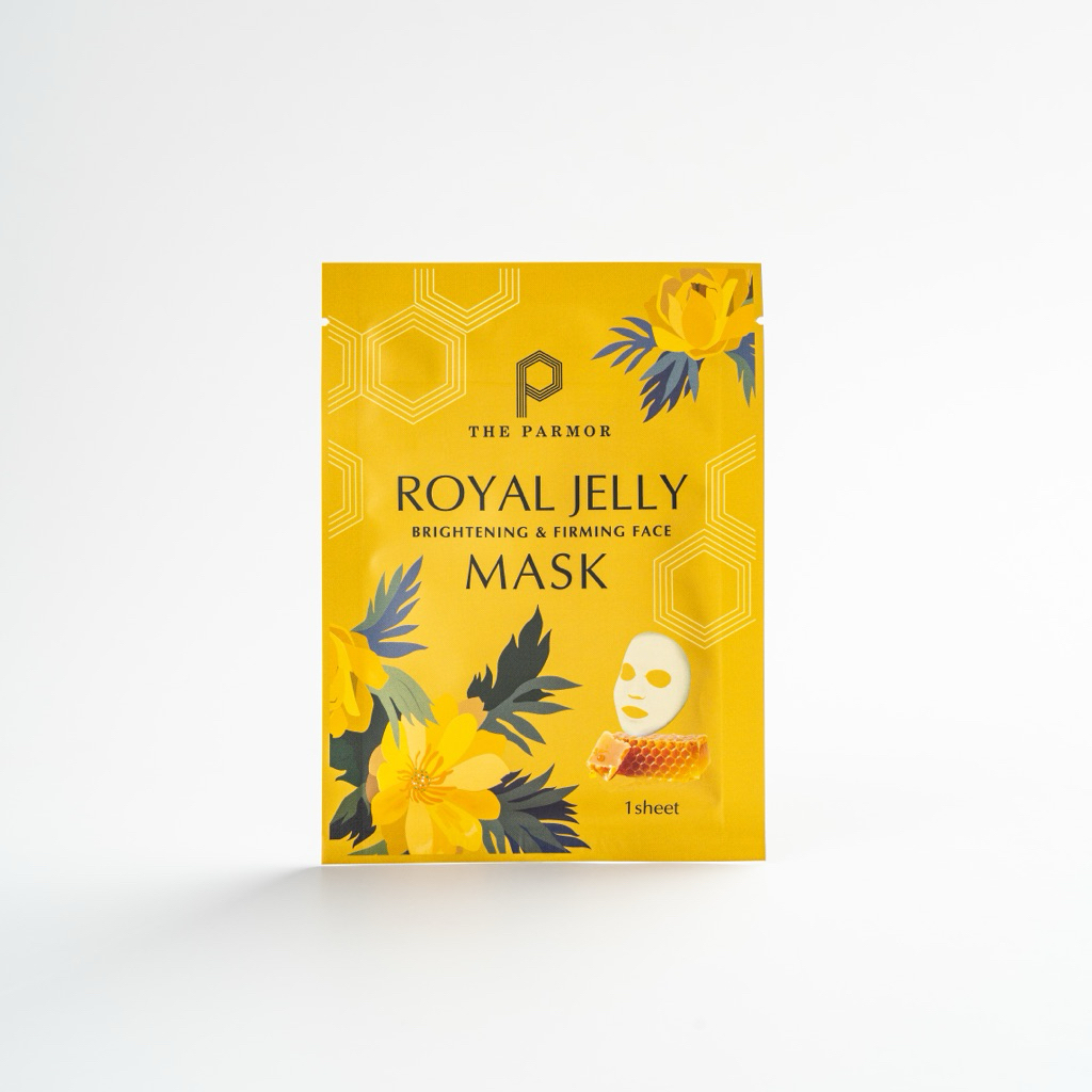 มาส์กหน้านมผึ้ง (x1แผ่น) THE PARMOR ROYAL JELLY BRIGHTENING & FIRMING FACE MASK 35ml