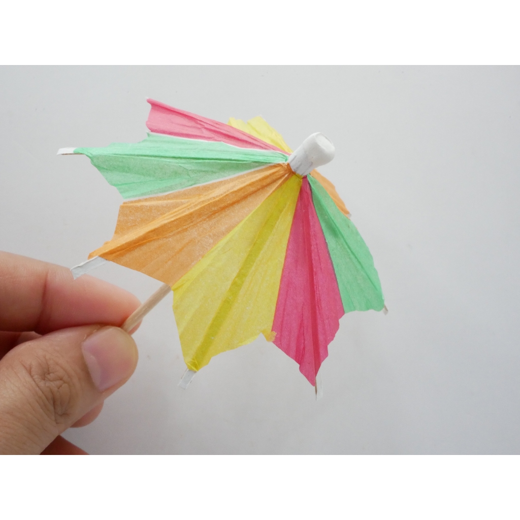 ร่มกระดาษจิ๋ว มีหลายแบบ กาง-พับได้ ร่มจิ๋ว ร่มตกแต่งผลไม้ ของจิ๋ว ของตกแต่งบ้านตุ๊กตา - รูปที่ 7