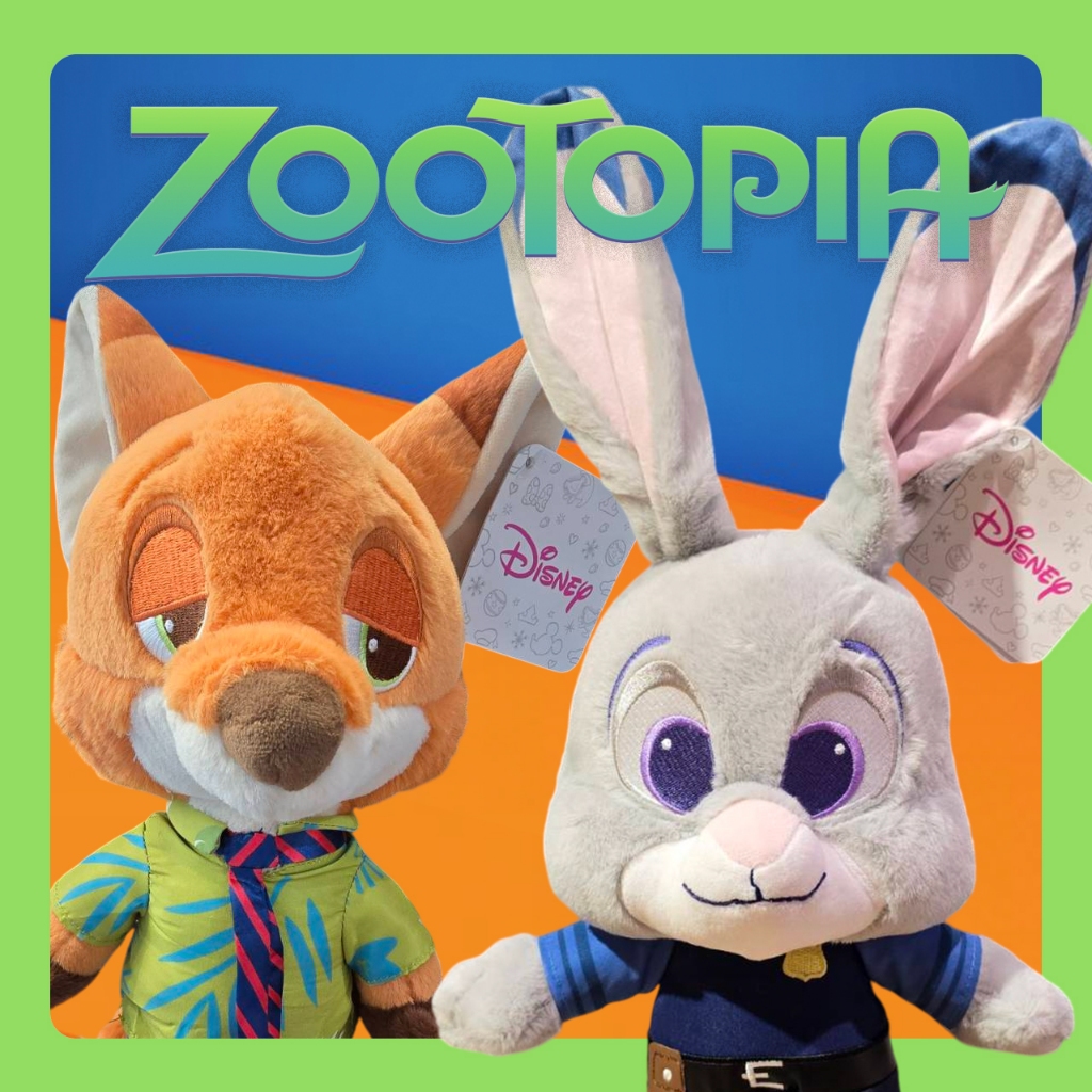 [พร้อมส่ง] ตุ๊กตา  Nick จิ้งจอกนักต้มตุ๋น และ เจ้าหน้าที่กระต่าย Judy จาก Zootopia  ลิขสิทธิ์แท้จาก Disney ขนาด 12 นิ้ว