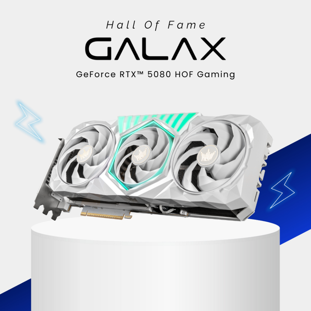 VGA การ์ดจอ  GALAX GeForce RTX™ 5080 HOF Gaming White