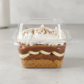 กล่องใส P001 50ใบ พร้อมส่ง (ขนาดคล้ายกับ MC001) / P 001 7.5x7.5x6.2cm PET Bakery Box with Lid 50pcs
