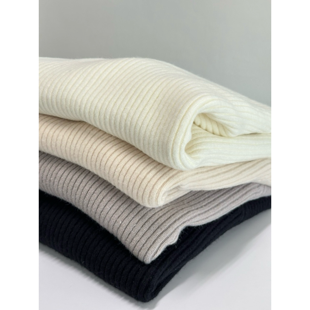 [umore.made] 🎀 Almond wool knit dress เดรสไหมพรมสั้น คอปีน ทอหนา ผ้านุ่ม อุ่นไม่คัน ทรงสวย - รูปที่ 7