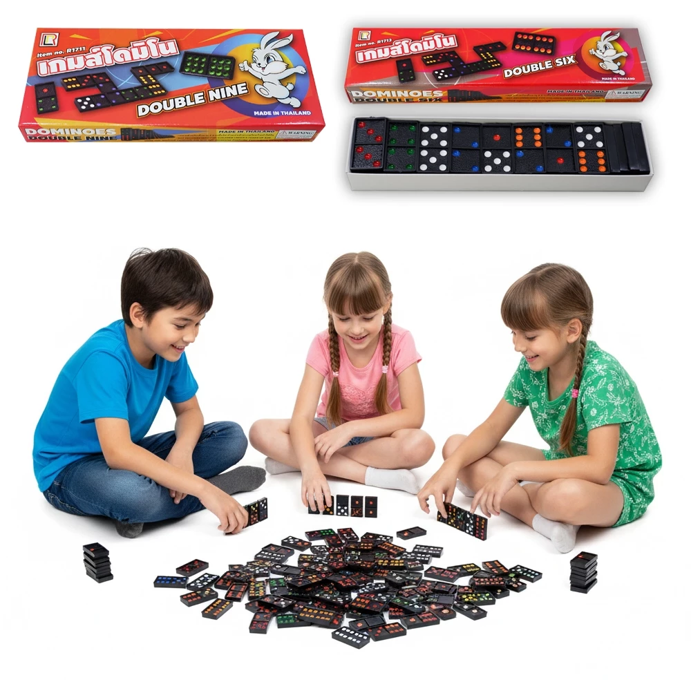 🎲METOYS โดมิโน่ กล่องใหญ่ 55ชิ้น Domino โดมิโน เกมโดมิโน่ ราคาส่ง thumbnail 4