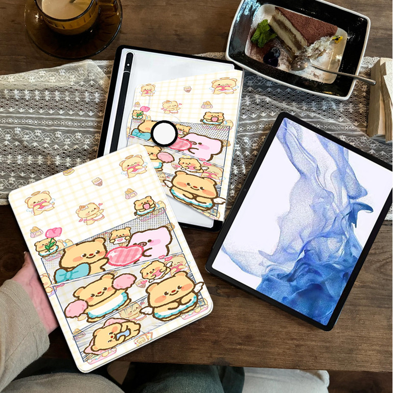 【พร้อมส่ง】 Samsung Galaxy TAB case S6 lite A8 S7/S8 S7/S8+ A9+ เคสหมุน องศาหมุน วัสดุอะคริลิ เคส หมุ