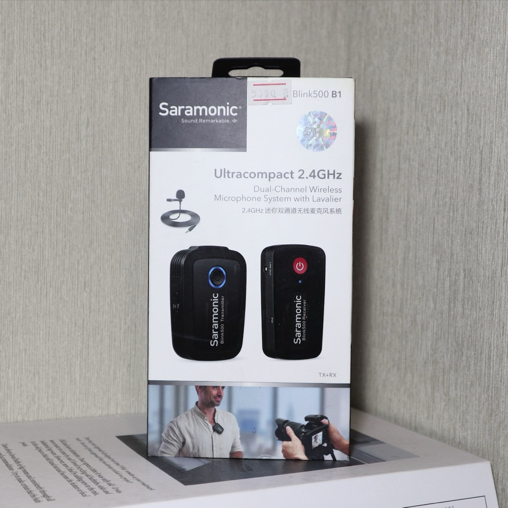 Saramonic Blink500 B1 ไมโครโฟนไร้สาย 2.4GHz พร้อม Lavalier Mic (Dual-Channel Wireless Microphone)