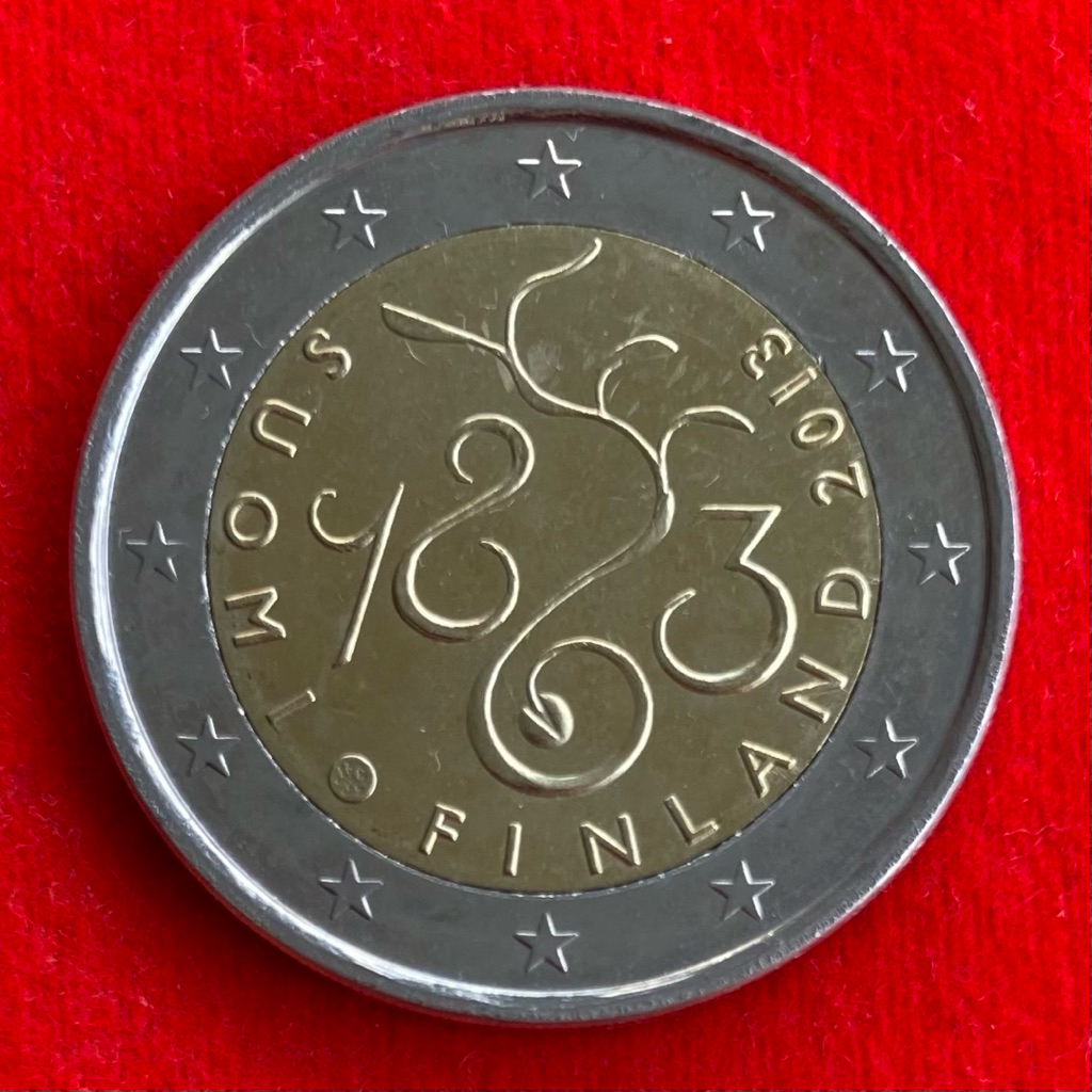 🇫🇮 เหรียญยูโร ฟินแลนด์​​ Finland 2 euro ปี 2013 2€ Parliament เหรียญต่างประเทศ