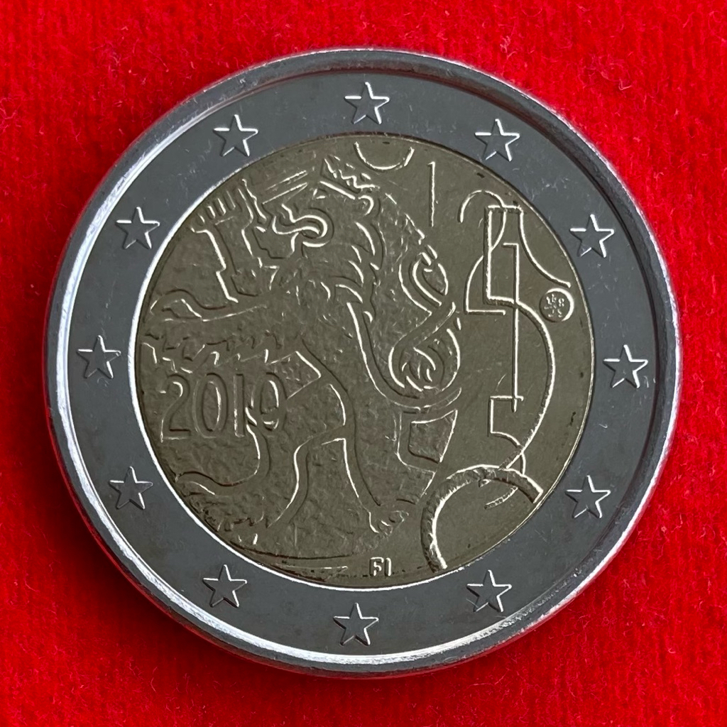 🇫🇮 เหรียญยูโร ฟินแลนด์​​ Finland 2 euro ปี 2010 2€ Finnish currency เหรียญต่างประเทศ